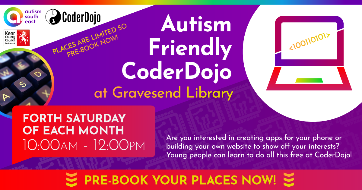 Autism CoderDodo - Forth Saturday of each month (10am-12pm)